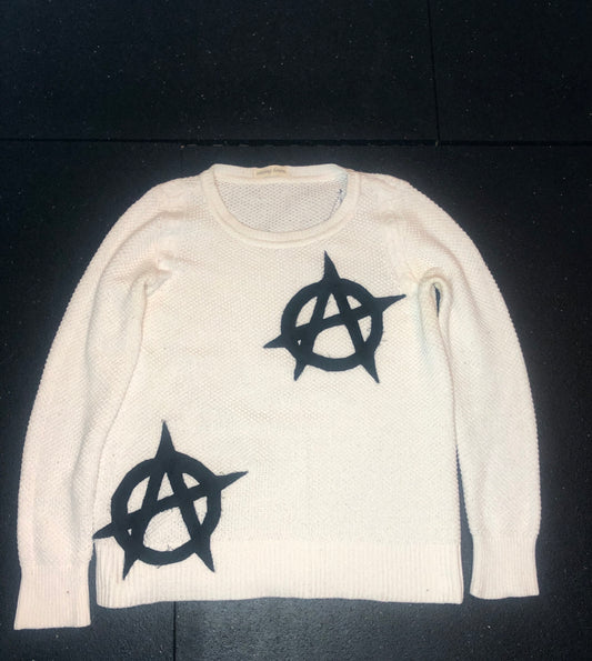 white anarchy sweater